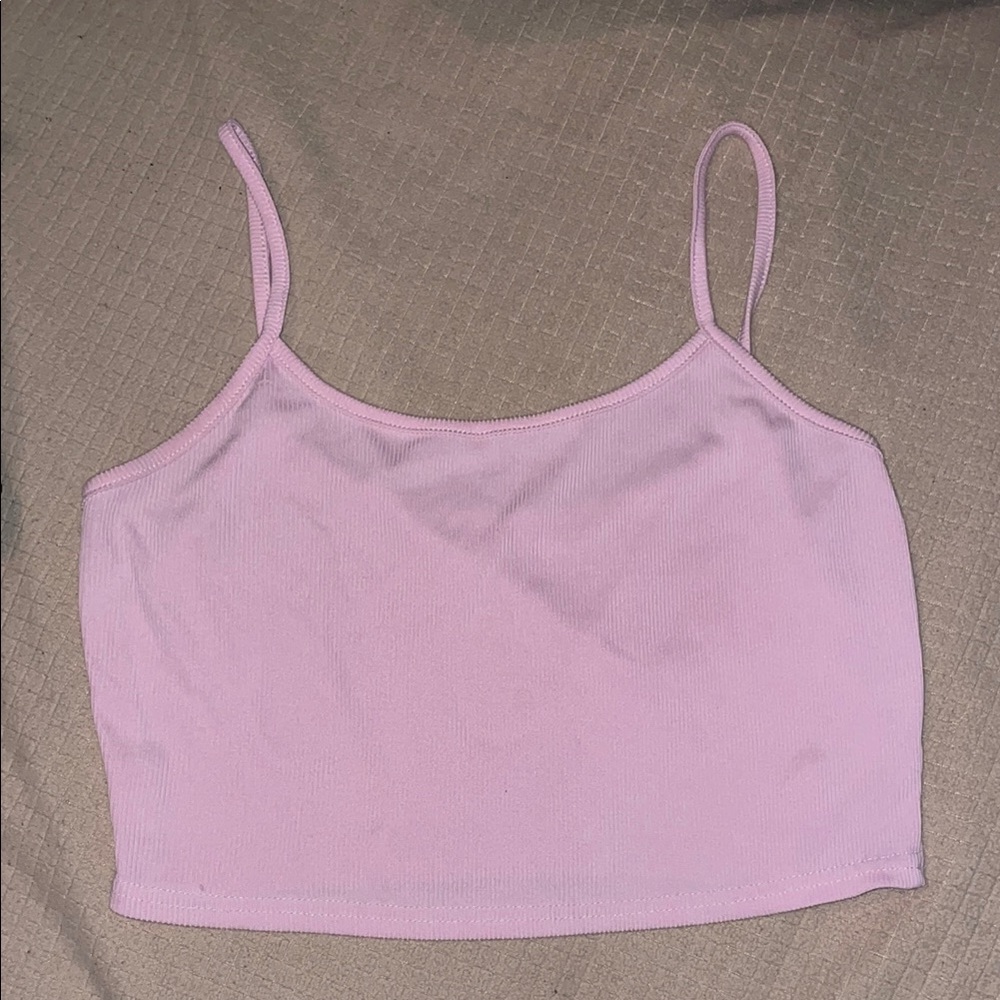 Pink Women's Spaghetti Strap Crop Top